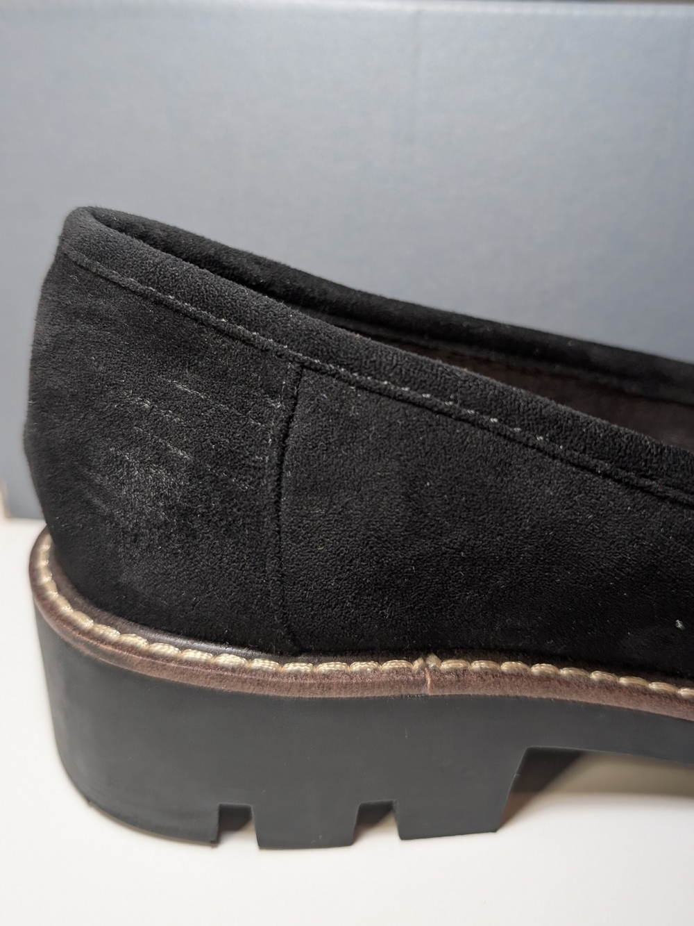 Sonoma Goods For Life Valda Women’s Lug Sole Loafers Black Suede Size 7.5 - Picture 8 of 9